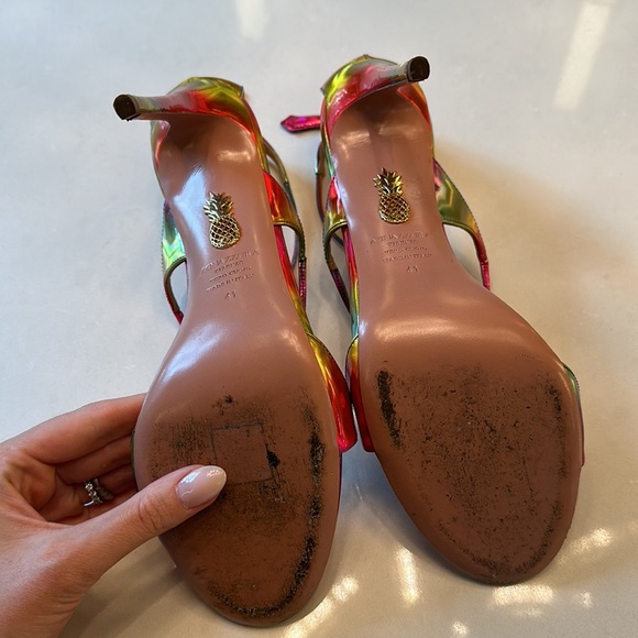 Aquazzura Minute 105 Sandal in Rainbow - Picture 4 of 6